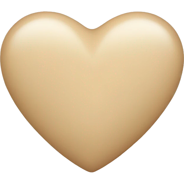 beige heart emoji