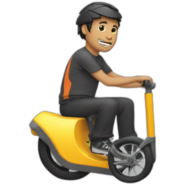 Guy on mono wheel emoji