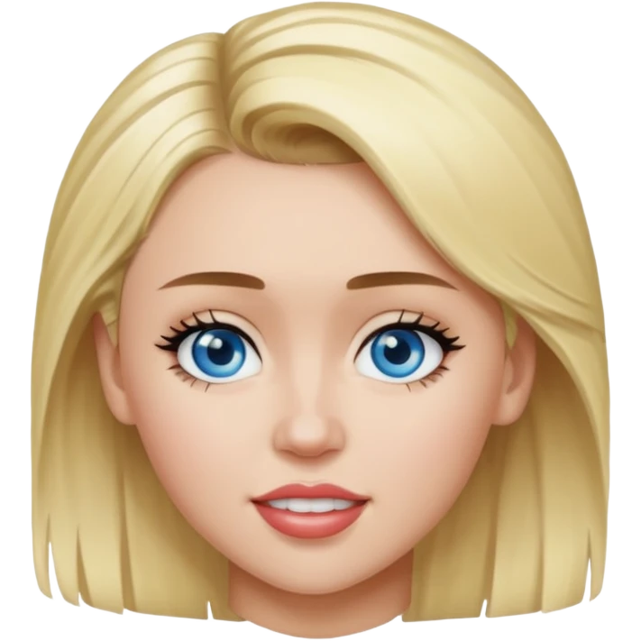 Miley Cyrus with blue eyes, blonde hair emoji