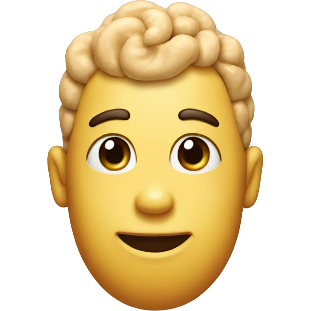Peanut head with a big forehead emoji