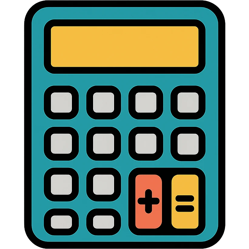 simple calculator icon, modern style emoji