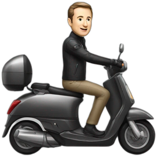 élon Musk on scooter emoji