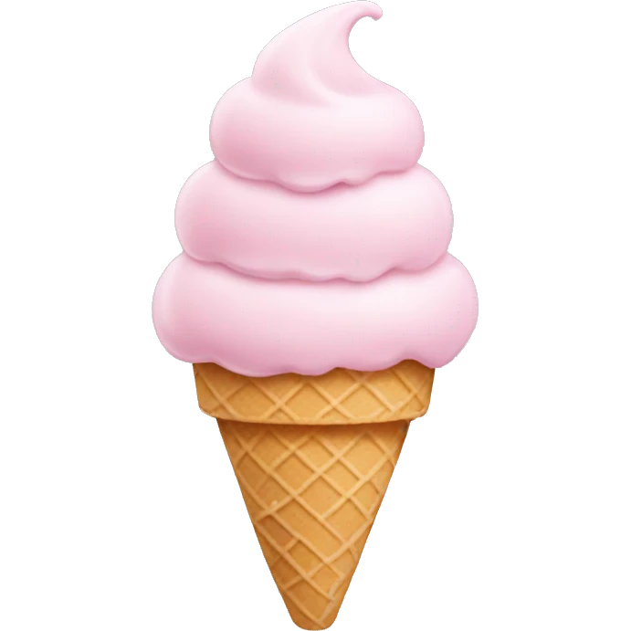Pale pink ice cream emoji