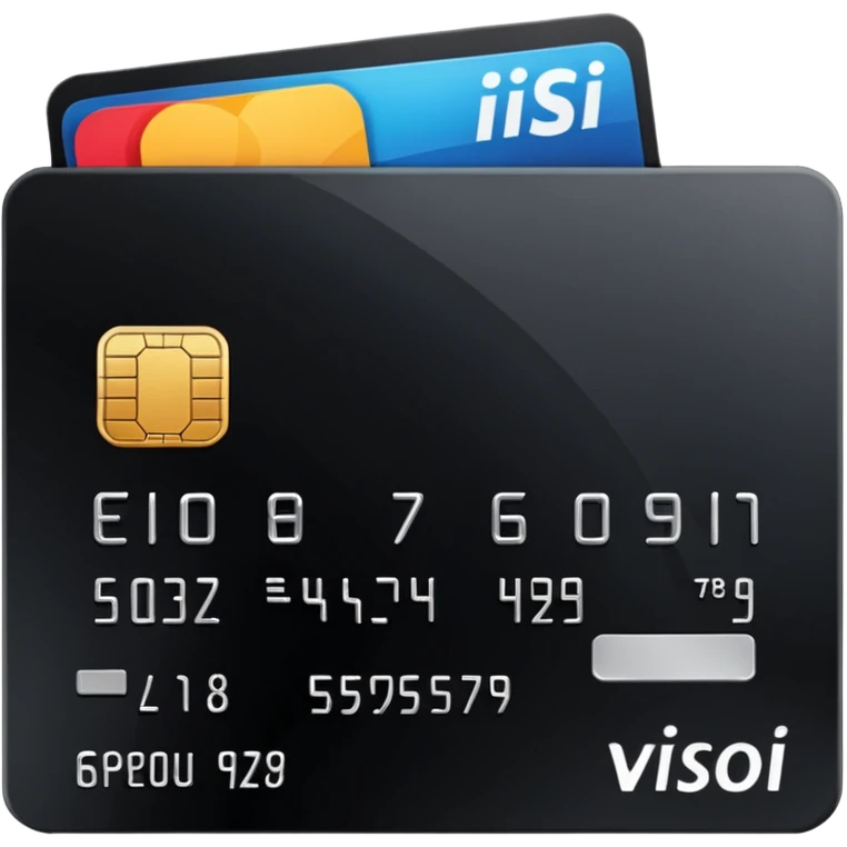 black credit card, no text, no numbers emoji