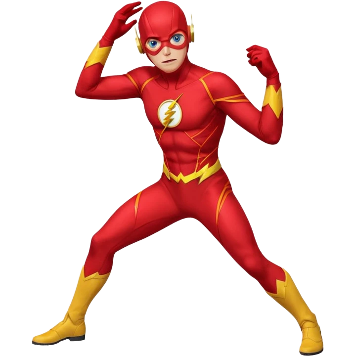 The Flash with blue eyes emoji