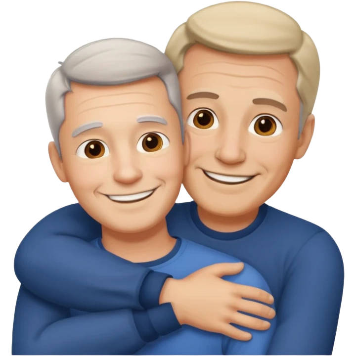 father-in-law and son-in-law hugging emoji