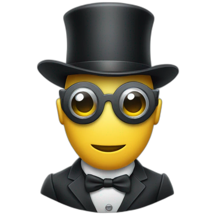 robot wearing a  bowler hat emoji