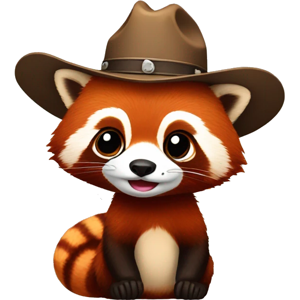 Red panda in a cowboy hat emoji