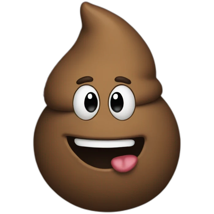 poop emoji with sarcasm flag emoji