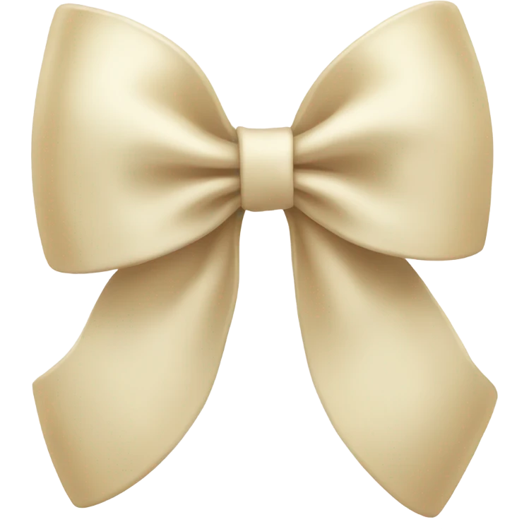 A cream coloured bow emoji