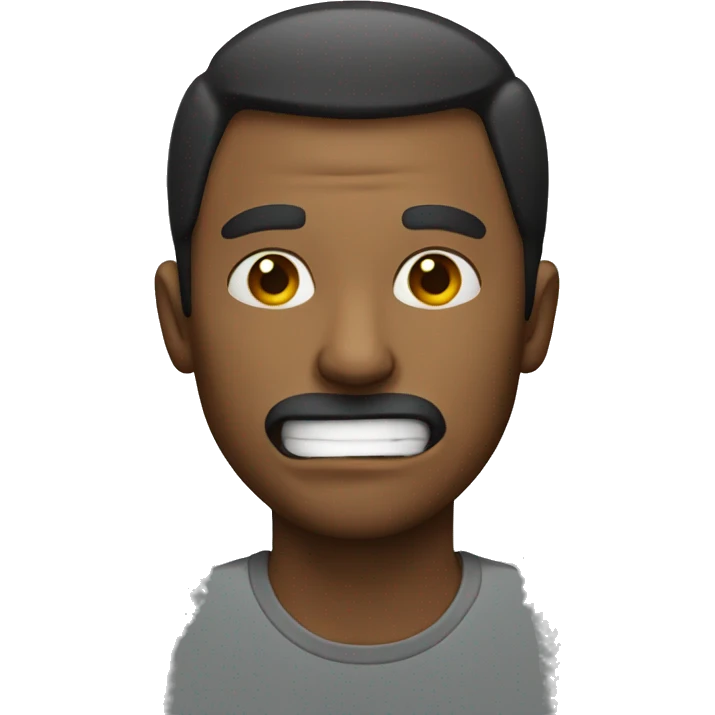 Man mewing emoji