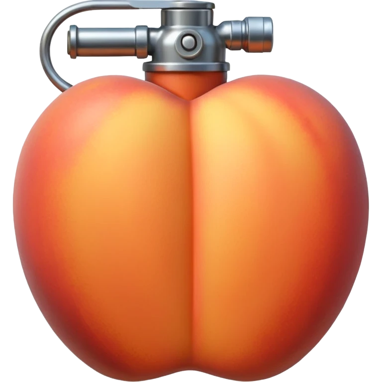 gas canister inside a peach  emoji