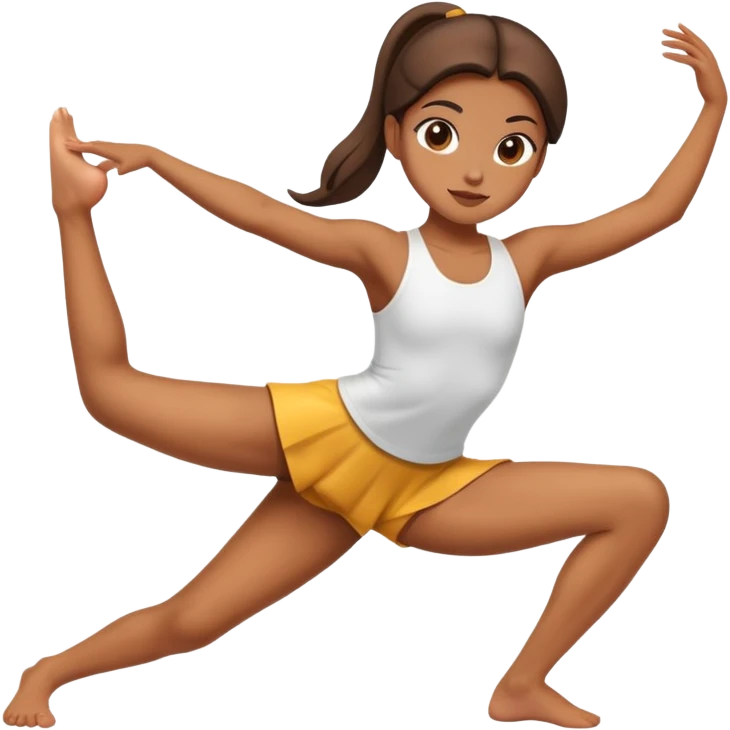Girl doing split emoji