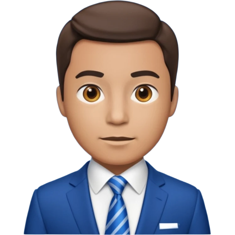 tv news moderator in blue suit emoji