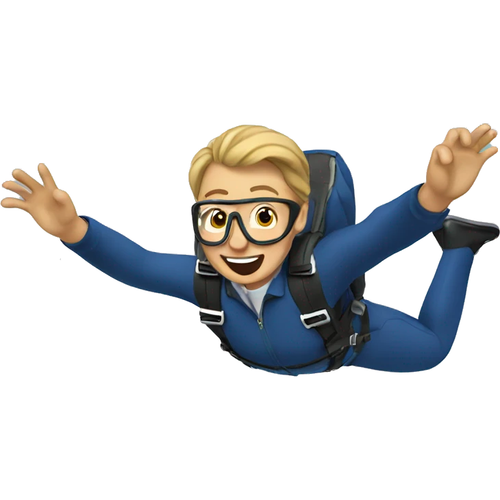 Teacher skydiving emoji