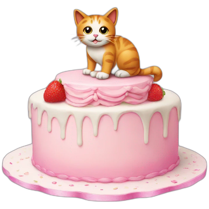 cat on top of cake emoji