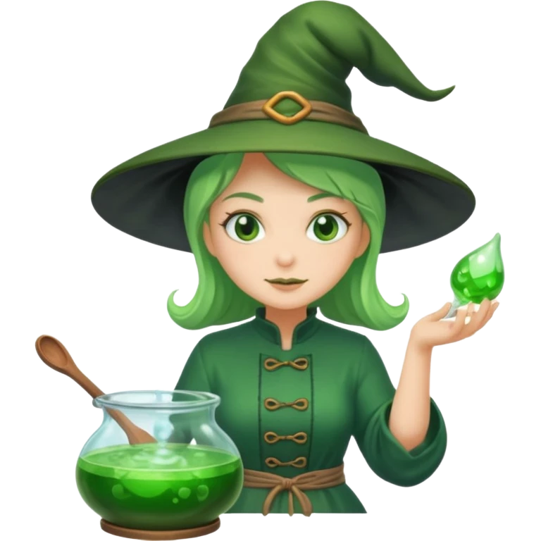 green witch cooking potion emoji