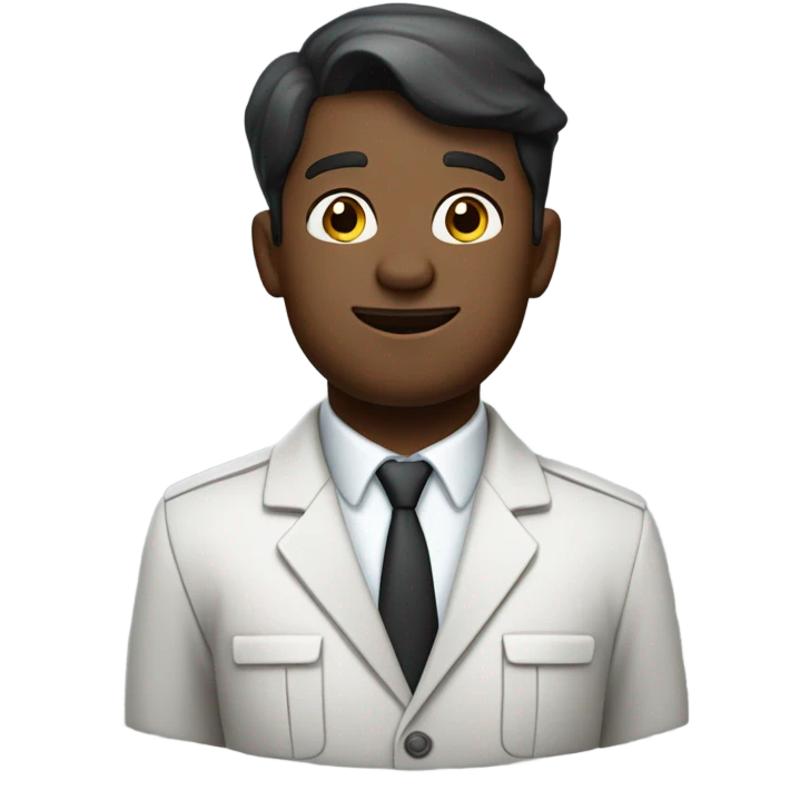 Milkman in a suit ready for interview  emoji