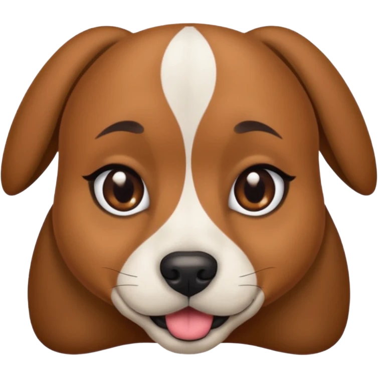 dog wearing makeup emoji