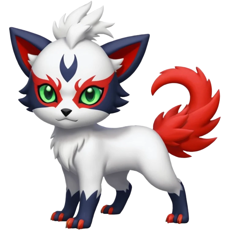 Delcatty-Litten-Absol-Sprigatito-fusion, full body emoji