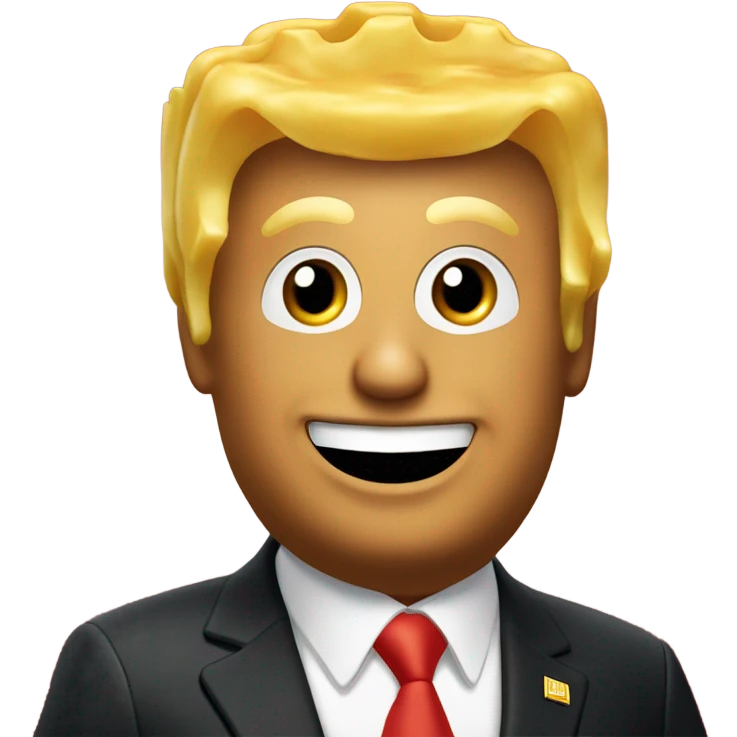 Trump holding McDonald’s French fries emoji