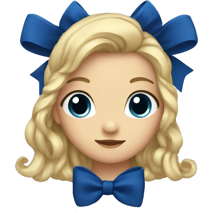 Dark Blue bow emoji