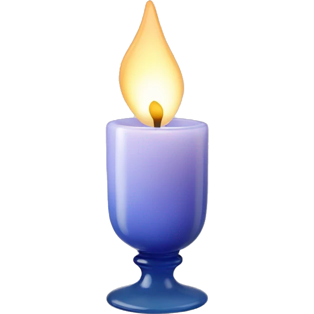 Candle in a powder-colored glass emoji