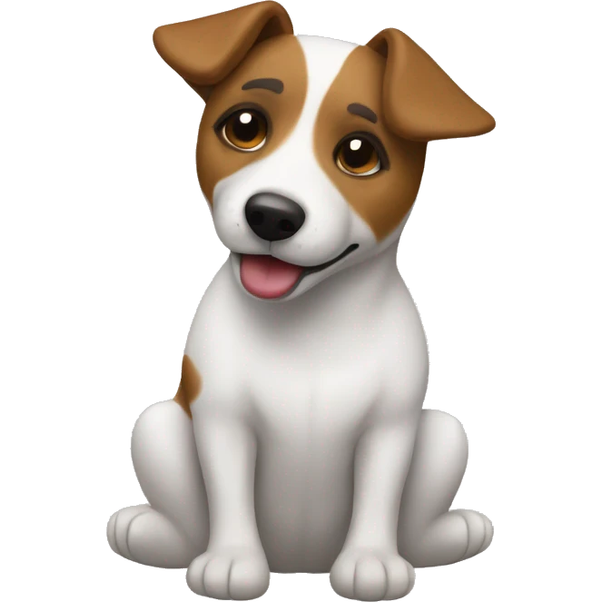 a jack russel in a teddy bear costume emoji