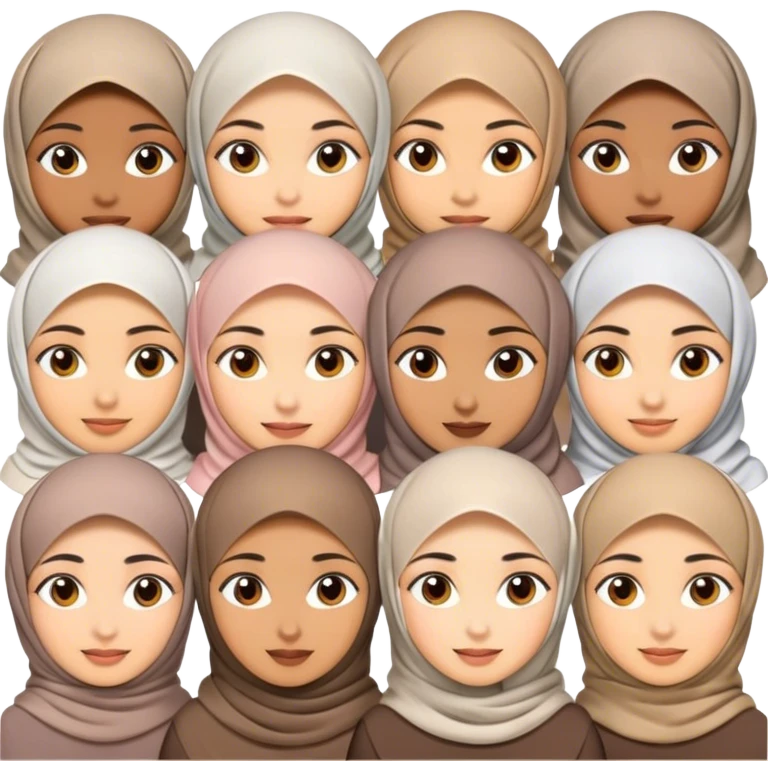 Multiple Muslim women emoji