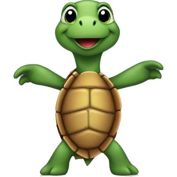 Turtle taking a bow on stage emoji