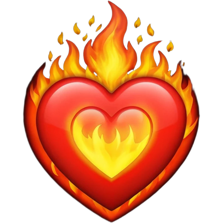 Black heart fire emoji