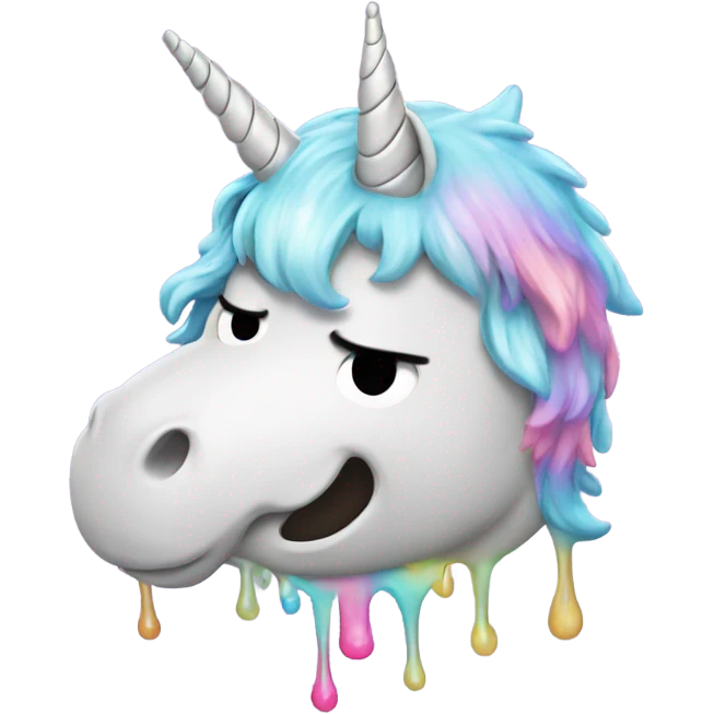 Puking unicorn emoji