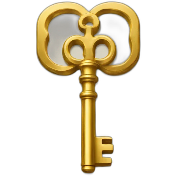 gold key with a dollar sign on the end emoji