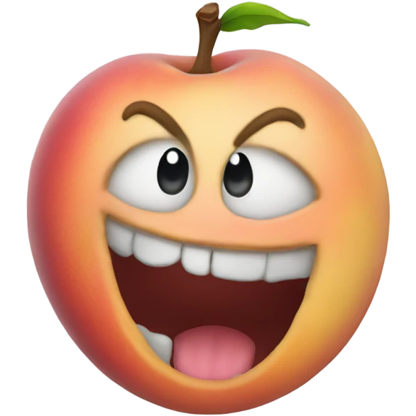 Freaky peach emoji