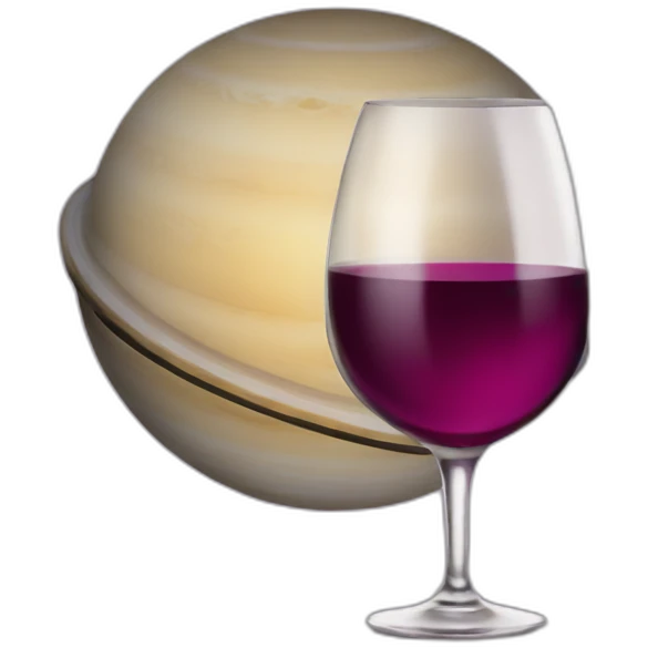 Saturn’s wine emoji