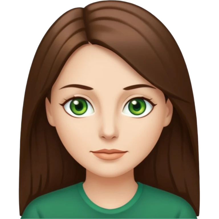 Pretty 43 year old woman with green eyes and long straight Ash-brown hair  emoji
