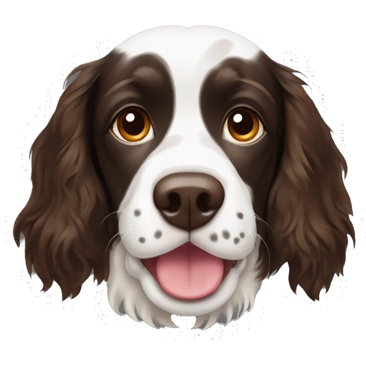 tri color springer spaniel face emoji