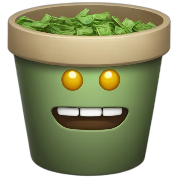 Pot of greed emoji