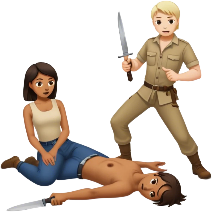a lady kill a french dude emoji