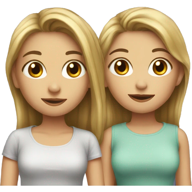 Two friends girl emoji