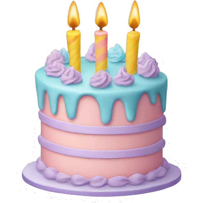 Pastel birthday cake emoji