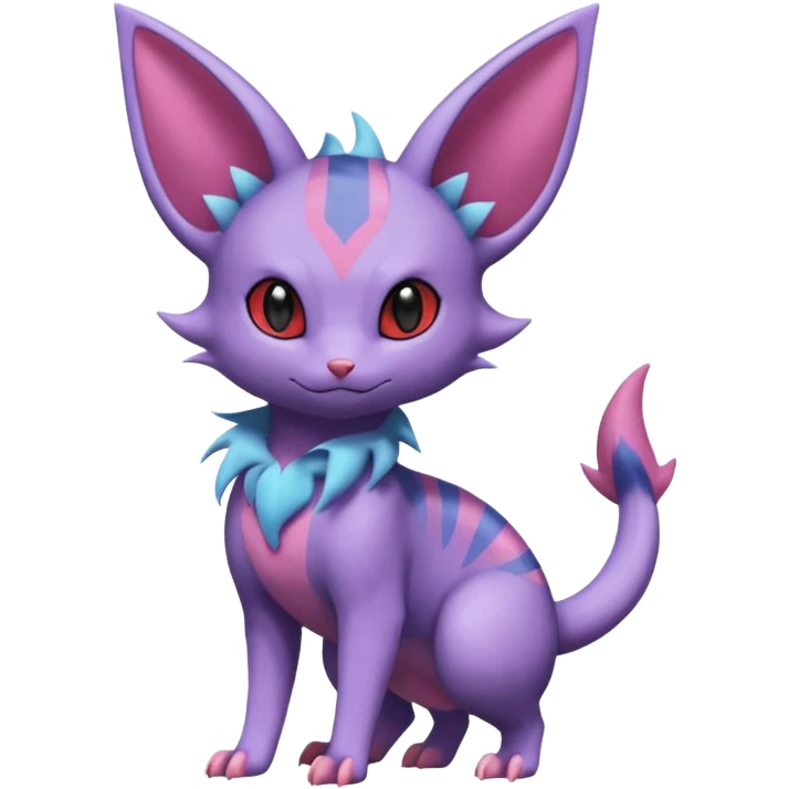 Sneasel-Nidorino-Espeon-Noibat-Purrloin-Fakémon-hybrid-creature (full body)  emoji