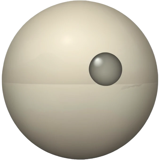 Venus planet emoji, pale grey sphere, subtle soft blurred haze, no visible features, simple and round, no text emoji