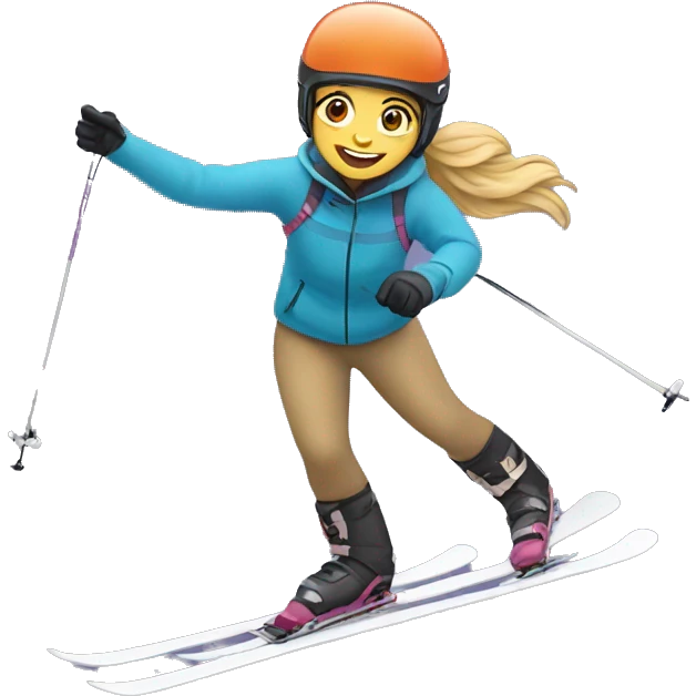 girl skiing  emoji