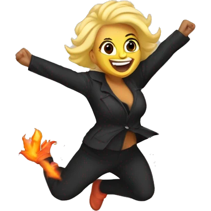 Phoenix Marie jumping emoji