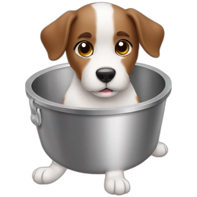 puppy using sieve emoji