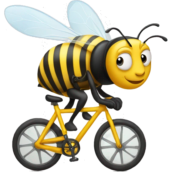 Bee riding a bike emoji