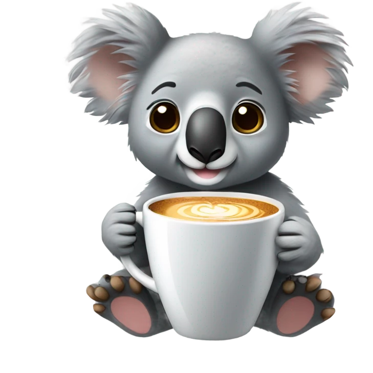 Koala tomando café  emoji
