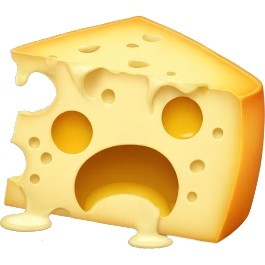 crying emoji as cheese emoji