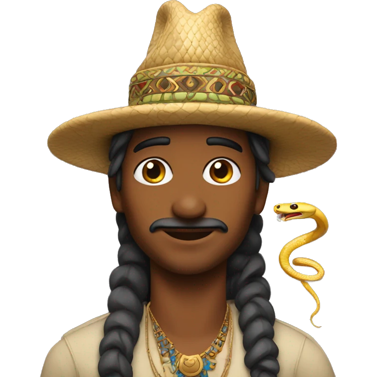 indian wtith a snake hat emoji